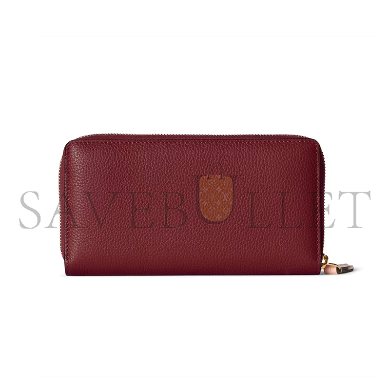 GUCCI BI-COLOR GG MARMONT ZIP AROUND WALLET 456117 (19*10.5*2cm)